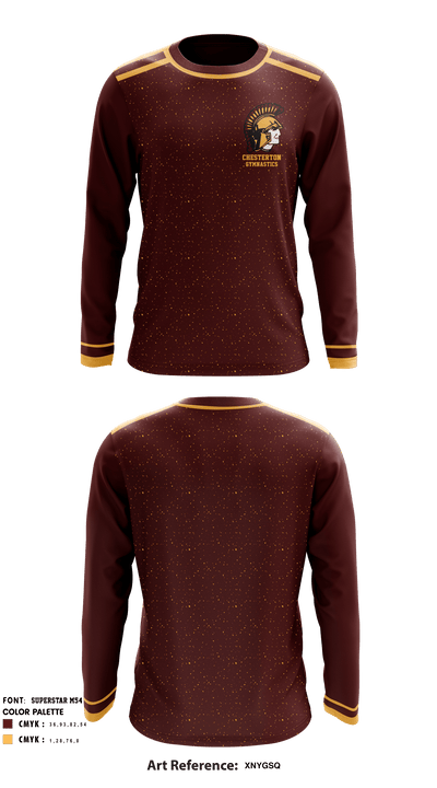 Chesterton High School Gymnastics 53300564 Long Sleeve Performance Shirt - 1