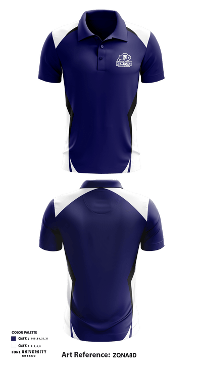 Newport High School Basketball 82176743 Short Sleeve Performance Polo - 1