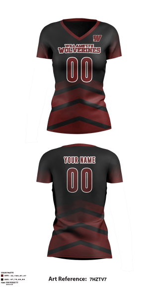 Women's Short Sleeve Vneck Shirt, Willamette Wolverines, Women's Volleyball, Teamtime, Team time, sublimation, custom sports apparel, team uniforms, spirit wear, spiritwear, sports uniforms, custom shirts, team store, custom team store, fundraiser sports, apparel fundraiser