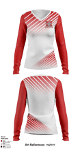 Memorial High School Soccer 20127913 Women's Long Sleeve V-neck Shirt - 1