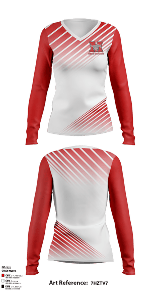 Women's Long Sleeve Vneck Shirt, Memorial High School Soccer, Women's Soccer, Teamtime, Team time, sublimation, custom sports apparel, team uniforms, spirit wear, spiritwear, sports uniforms, custom shirts, team store, custom team store, fundraiser sports, apparel fundraiser