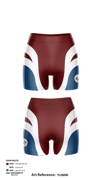 Women's Compression Shorts, UMA-HF Wrestling, Wrestling, Teamtime, Team time, sublimation, custom sports apparel, team uniforms, spirit wear, spiritwear, sports uniforms, custom shirts, team store, custom team store, fundraiser sports, apparel fundraiser