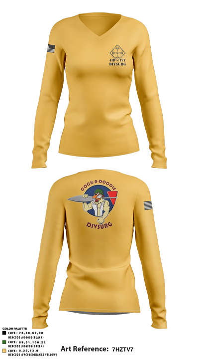 DIVSURG, 4ID 17589224 Women's Long Sleeve V-neck Shirt - 3