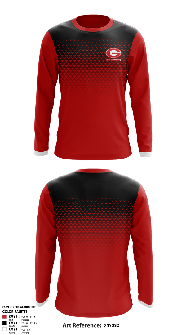 Long Sleeve Performance Shirt, GHS Swimming, Swimming, Teamtime, Team time, sublimation, custom sports apparel, team uniforms, spirit wear, spiritwear, sports uniforms, custom shirts, team store, custom team store, fundraiser sports, apparel fundraiser