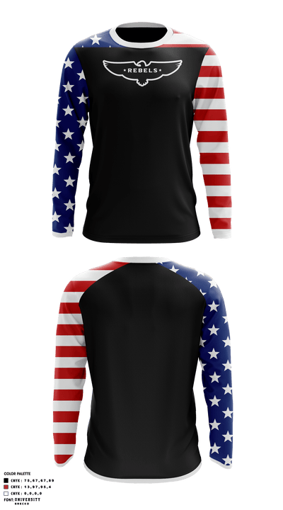 Rebels 8354115 Long Sleeve Performance Shirt - 1