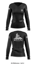 Waikiki Bicycle Detail 39283134 Women's Long Sleeve V-neck Shirt - 1