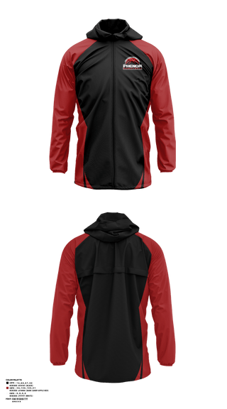Extended Waterproof Fleece Jacket, Phenom Basketball, Men's Basketball, Teamtime, Team time, sublimation, custom sports apparel, team uniforms, spirit wear, spiritwear, sports uniforms, custom shirts, team store, custom team store, fundraiser sports, apparel fundraiser