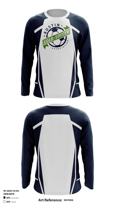 Austin Coed Soccer Association 91151440 Long Sleeve Performance Shirt - 1