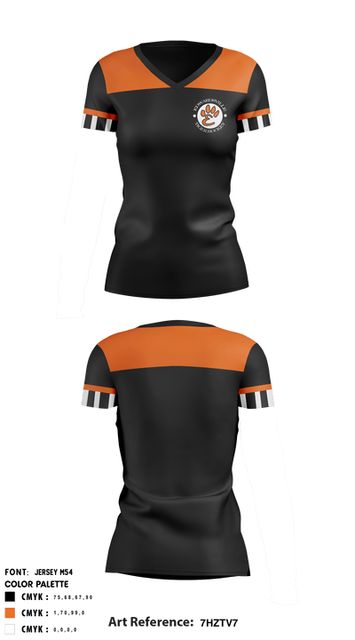 Edwardsville High School Field Hockey 2485341 Women's Short Sleeve V-neck Shirt - 1