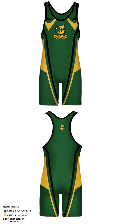 Carlisle High School Wrestling 92505474 Wrestling Singlet - 1