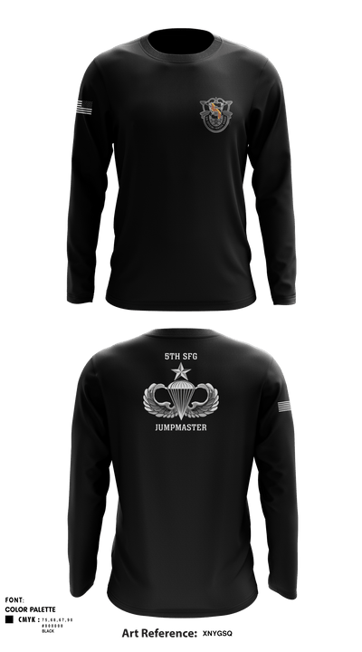 5th Special Forces Group 64398328 Long Sleeve Performance Shirt - 1