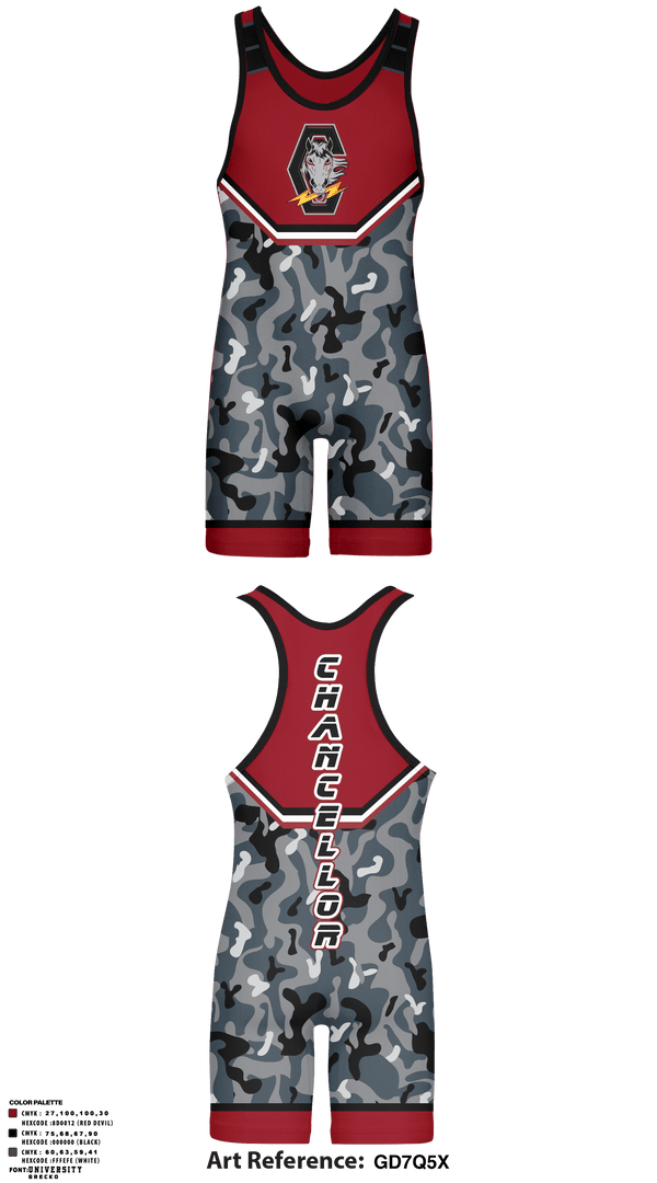 Wrestling Singlet, Chancellor Chargers, Wrestling, Teamtime, Team time, sublimation, custom sports apparel, team uniforms, spirit wear, spiritwear, sports uniforms, custom shirts, team store, custom team store, fundraiser sports, apparel fundraiser