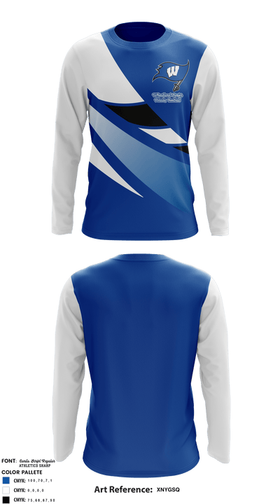 Wheatland Junior Pirates 42592626 Long Sleeve Performance Shirt - 1