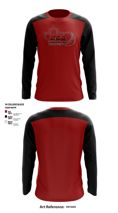 Canada Slo-Pitch Leagues 67364267 Long Sleeve Performance Shirt - 1