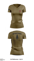 1st Platoon, 441st EN 71926407 Women's Short Sleeve V-neck Shirt - 4