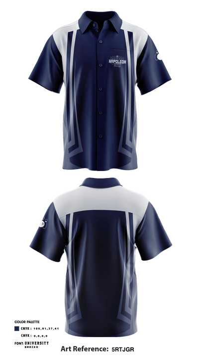Napoleon Senior High School Bowling 30042453 Short Sleeve Performance Polo - 1
