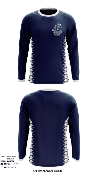 Old Dominion Monarchs Football 73168069 Long Sleeve Performance Shirt - 1