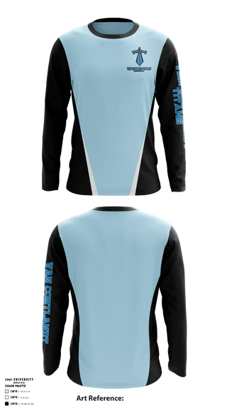 Long Sleeve Performance Shirt, Van Cortlandt Titans, Football, Teamtime, Team time, sublimation, custom sports apparel, team uniforms, spirit wear, spiritwear, sports uniforms, custom shirts, team store, custom team store, fundraiser sports, apparel fundraiser