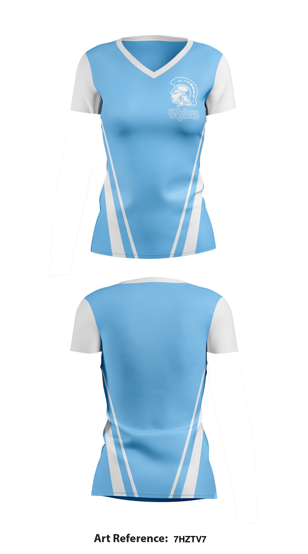 Trojans Softball 5287734 Women's Short Sleeve V-neck Shirt - 1