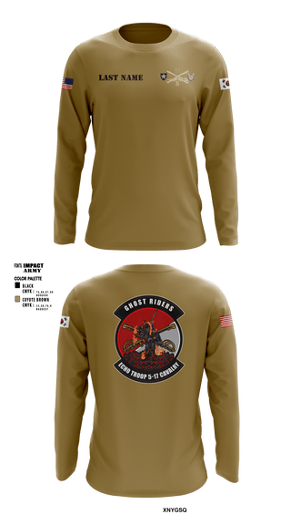 Long Sleeve Performance Shirt, E/5-17, Army, Teamtime, Team time, sublimation, custom sports apparel, team uniforms, spirit wear, spiritwear, sports uniforms, custom shirts, team store, custom team store, fundraiser sports, apparel fundraiser