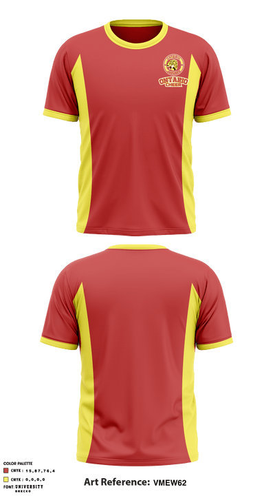 Ontario High School Cheer 85903289 Short Sleeve Performance Shirt - 1