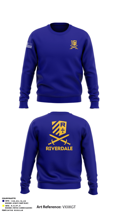 Riverdale Baptist High School 8850685 Crew Neck Sweatshirt - 1