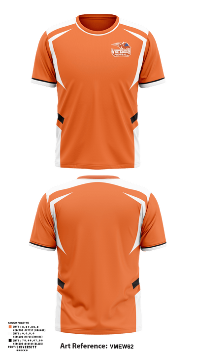 Whiteaker Middle School Football 48944477 Short Sleeve Performance Shirt - 2