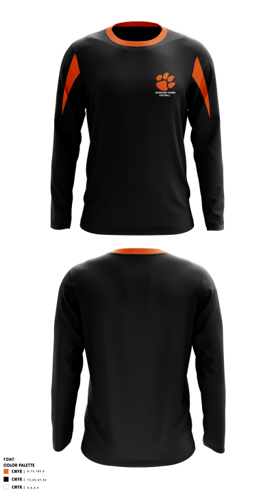Biddeford Tigers 73957233 Long Sleeve Performance Shirt - 1