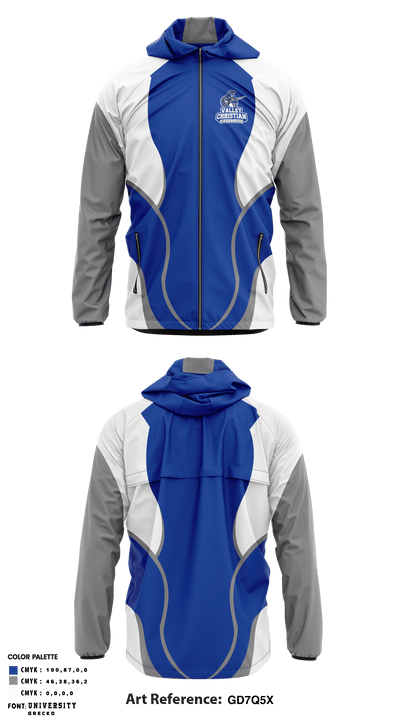 Valley Christian High School Wrestling 60358904 Windbreaker - 1