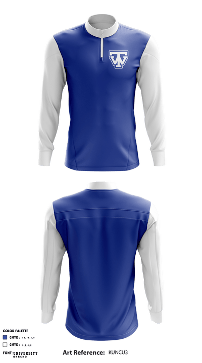 Daniel Webster High School Women's Volleyball 14001476 Quarter Zip Jacket - 1