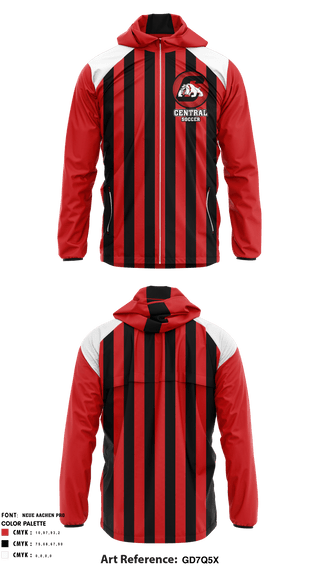 Windbreaker, Central High School Soccer, Men's Soccer, Teamtime, Team time, sublimation, custom sports apparel, team uniforms, spirit wear, spiritwear, sports uniforms, custom shirts, team store, custom team store, fundraiser sports, apparel fundraiser