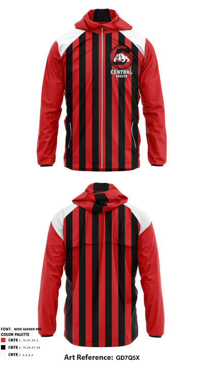 Central High School Soccer 36415758 Windbreaker - 1