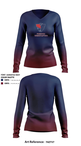 Women's Long Sleeve Vneck Shirt, Freedom Girls Weightlifting, Spirit Store, Teamtime, Team time, sublimation, custom sports apparel, team uniforms, spirit wear, spiritwear, sports uniforms, custom shirts, team store, custom team store, fundraiser sports, apparel fundraiser