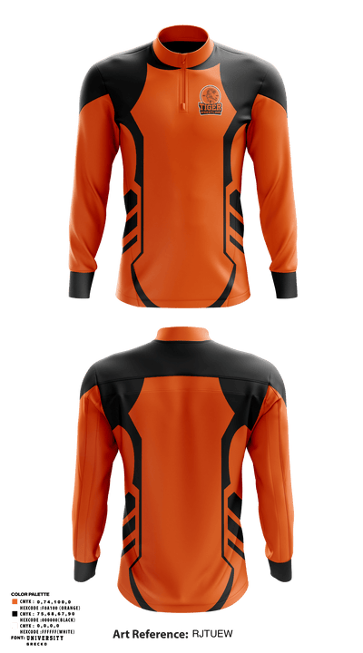Tiger Wrestling 95214865 Quarter Zip Jacket - 2