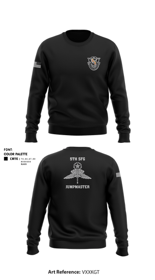 Crew Neck Sweatshirt, 5th Special Forces Group, , Teamtime, Team time, sublimation, custom sports apparel, team uniforms, spirit wear, spiritwear, sports uniforms, custom shirts, team store, custom team store, fundraiser sports, apparel fundraiser