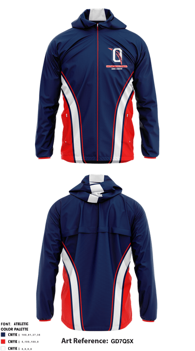 Oakland Middle School Cross Country 8069349 Windbreaker - 1