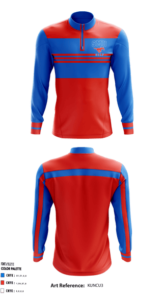 Quarter Zip Jacket, Southern Methodist University Golf, Golf, Teamtime, Team time, sublimation, custom sports apparel, team uniforms, spirit wear, spiritwear, sports uniforms, custom shirts, team store, custom team store, fundraiser sports, apparel fundraiser