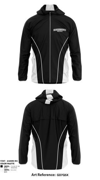 Windbreaker, Black knights, Football, Teamtime, Team time, sublimation, custom sports apparel, team uniforms, spirit wear, spiritwear, sports uniforms, custom shirts, team store, custom team store, fundraiser sports, apparel fundraiser