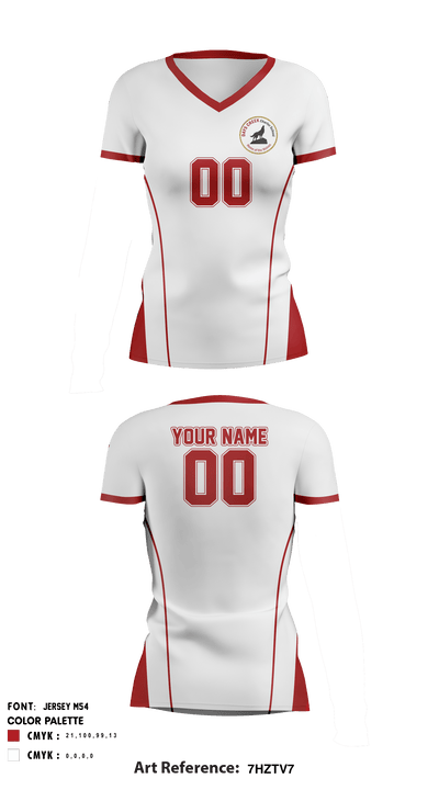 Days Creek Middle School Volleyball 3108474 Women's Short Sleeve V-neck Shirt - 3