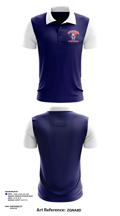 Warrington Warwick Boys Basketball Association 30349443 Short Sleeve Performance Polo - 1