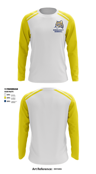 Long Sleeve Performance Shirt, Schoolcraft College Baseball, Baseball, Teamtime, Team time, sublimation, custom sports apparel, team uniforms, spirit wear, spiritwear, sports uniforms, custom shirts, team store, custom team store, fundraiser sports, apparel fundraiser