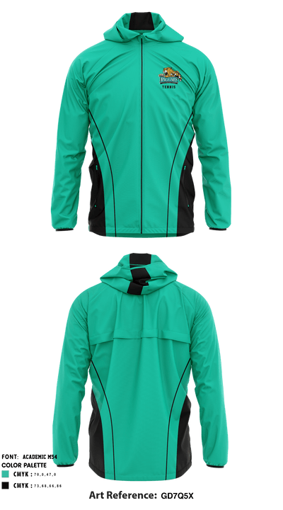 Glen Allen High School Tennis 78396465 Windbreaker - 1