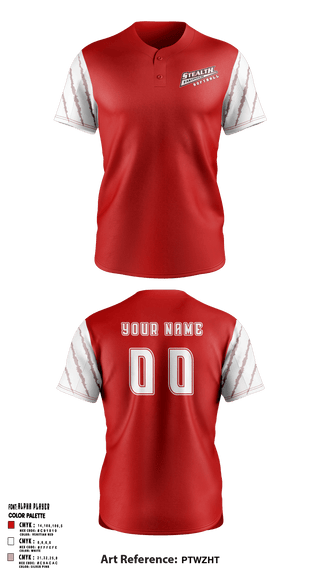 Two Button Softball Jersey, Stealth Softball Org, Softball, Teamtime, Team time, sublimation, custom sports apparel, team uniforms, spirit wear, spiritwear, sports uniforms, custom shirts, team store, custom team store, fundraiser sports, apparel fundraiser