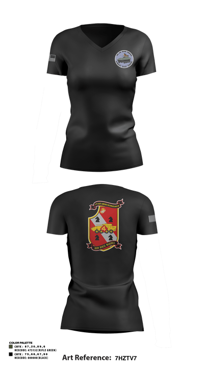 4th LAR 77324342 Women's Short Sleeve V-neck Shirt - 2