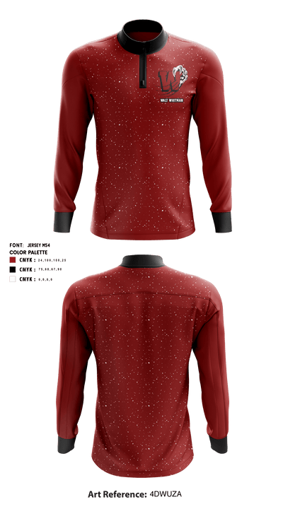 Walt Whitman Gymnastics 88529847 Quarter Zip Jacket - 1