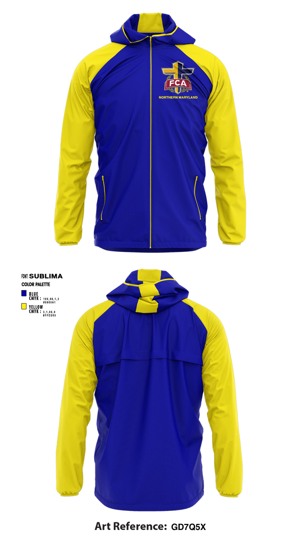 Windbreaker, Northern Maryland FCA, Spirit Store, Teamtime, Team time, sublimation, custom sports apparel, team uniforms, spirit wear, spiritwear, sports uniforms, custom shirts, team store, custom team store, fundraiser sports, apparel fundraiser