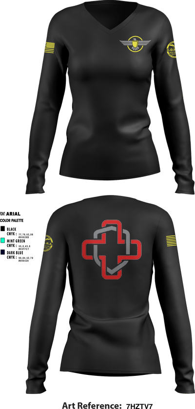 Border State Security 76482364 Women's Long Sleeve V-neck Shirt - 2