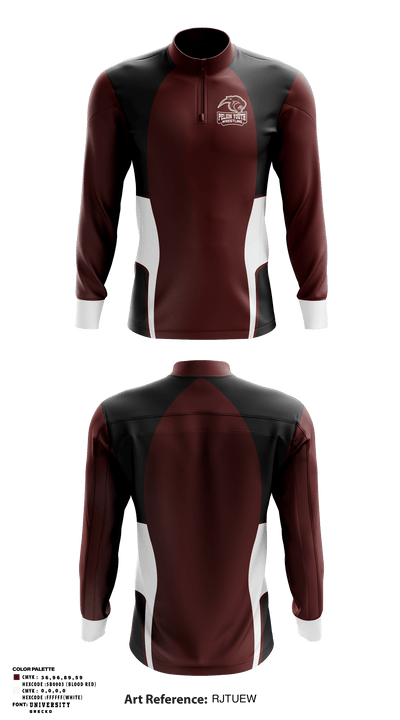 Pelion Youth Wrestling 41719734 Quarter Zip Jacket - 1
