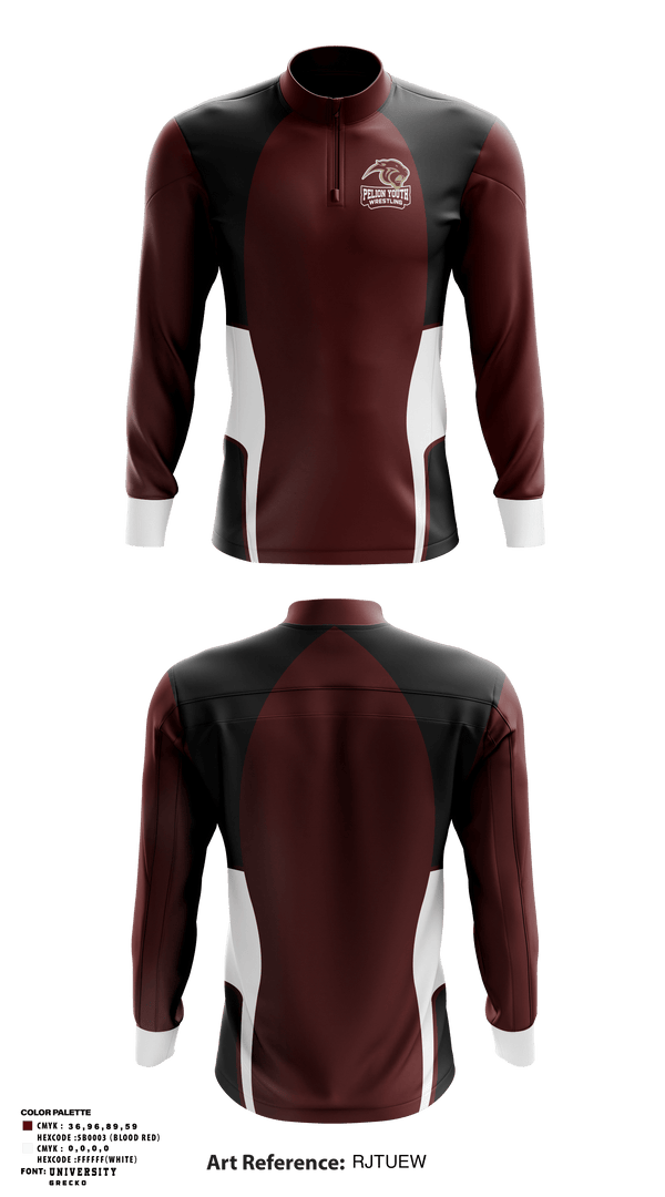 Quarter Zip Jacket, Pelion Youth Wrestling, Wrestling, Teamtime, Team time, sublimation, custom sports apparel, team uniforms, spirit wear, spiritwear, sports uniforms, custom shirts, team store, custom team store, fundraiser sports, apparel fundraiser