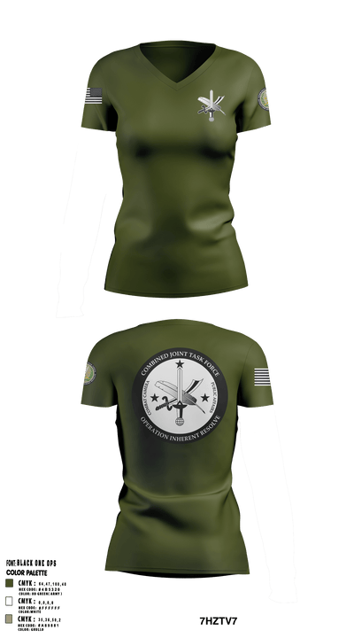 CJTF-OIR PAO 87196847 Women's Short Sleeve V-neck Shirt - 50